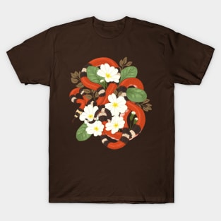 Honduran Milk Snake and Primroses T-Shirt